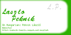 laszlo peknik business card