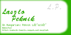 laszlo peknik business card